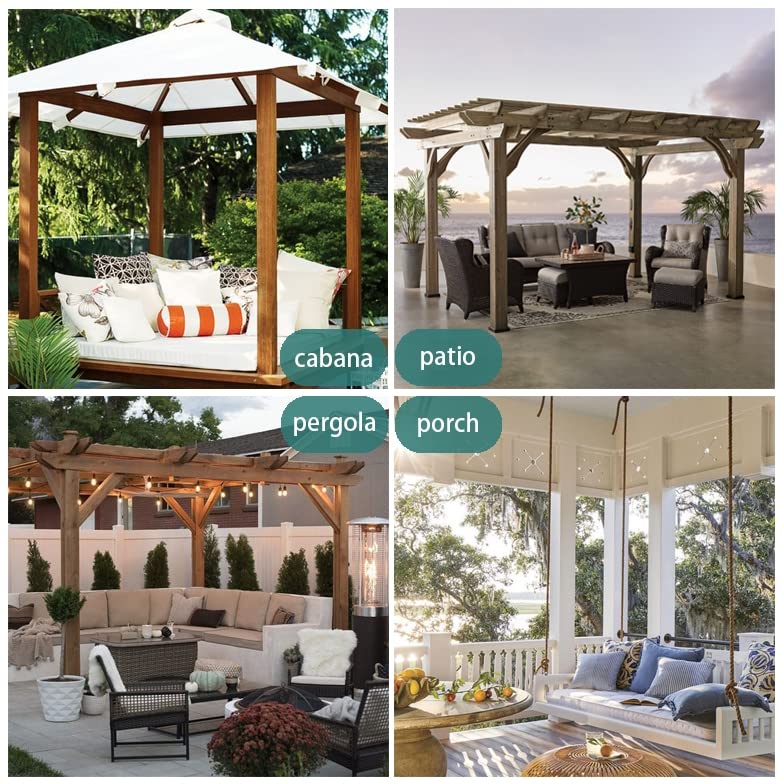 LORDTEX Burlap Linen Look Outdoor Curtains for Patio - 2 Panels Waterproof Sheer Curtains for Pergola, Porch, Cabana and Gazebo Grommet Indoor/Outdoor Voile Sheer Drapes (52 x 84 inch, Navy) - Image 5